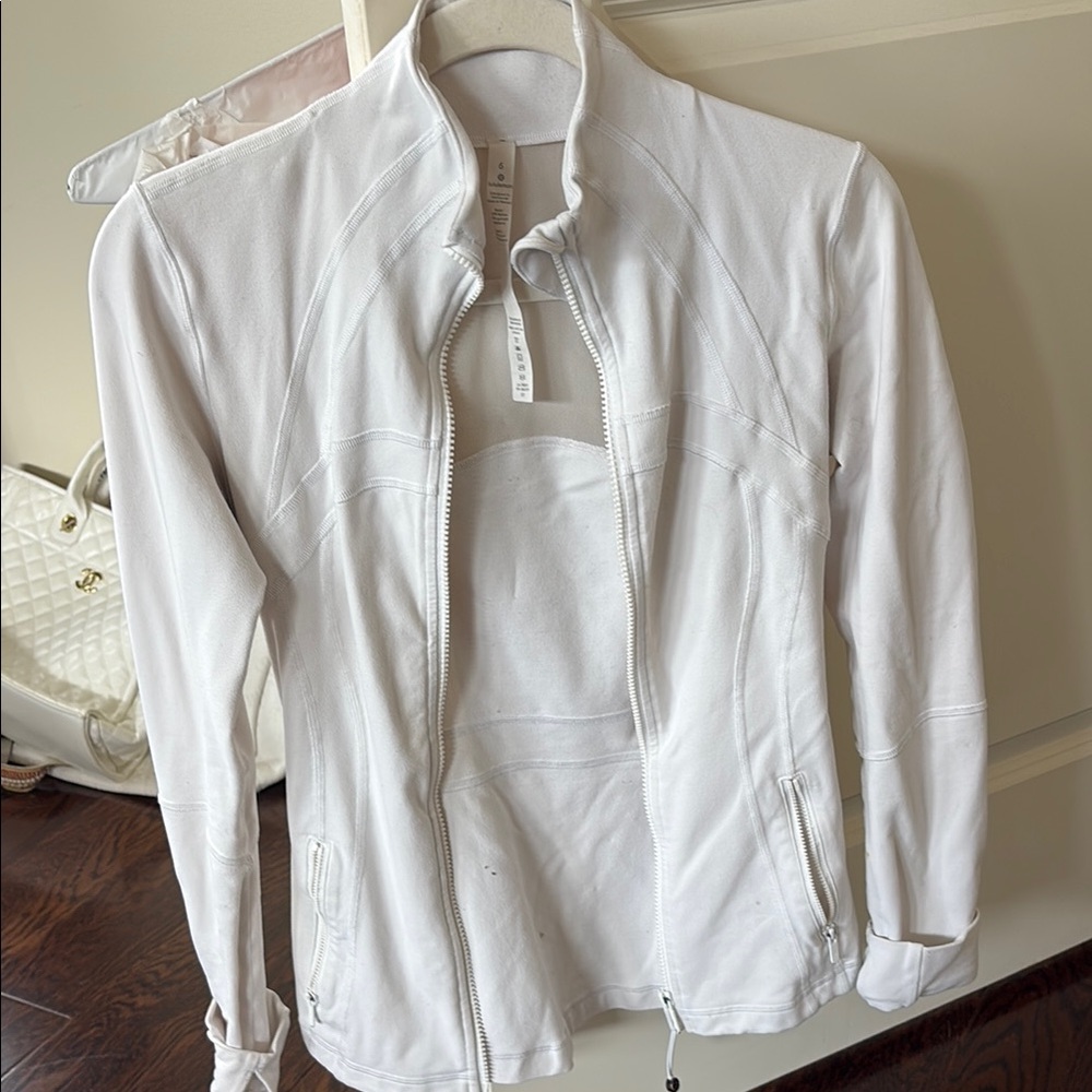 Lululemon White Zip-Up Jacket